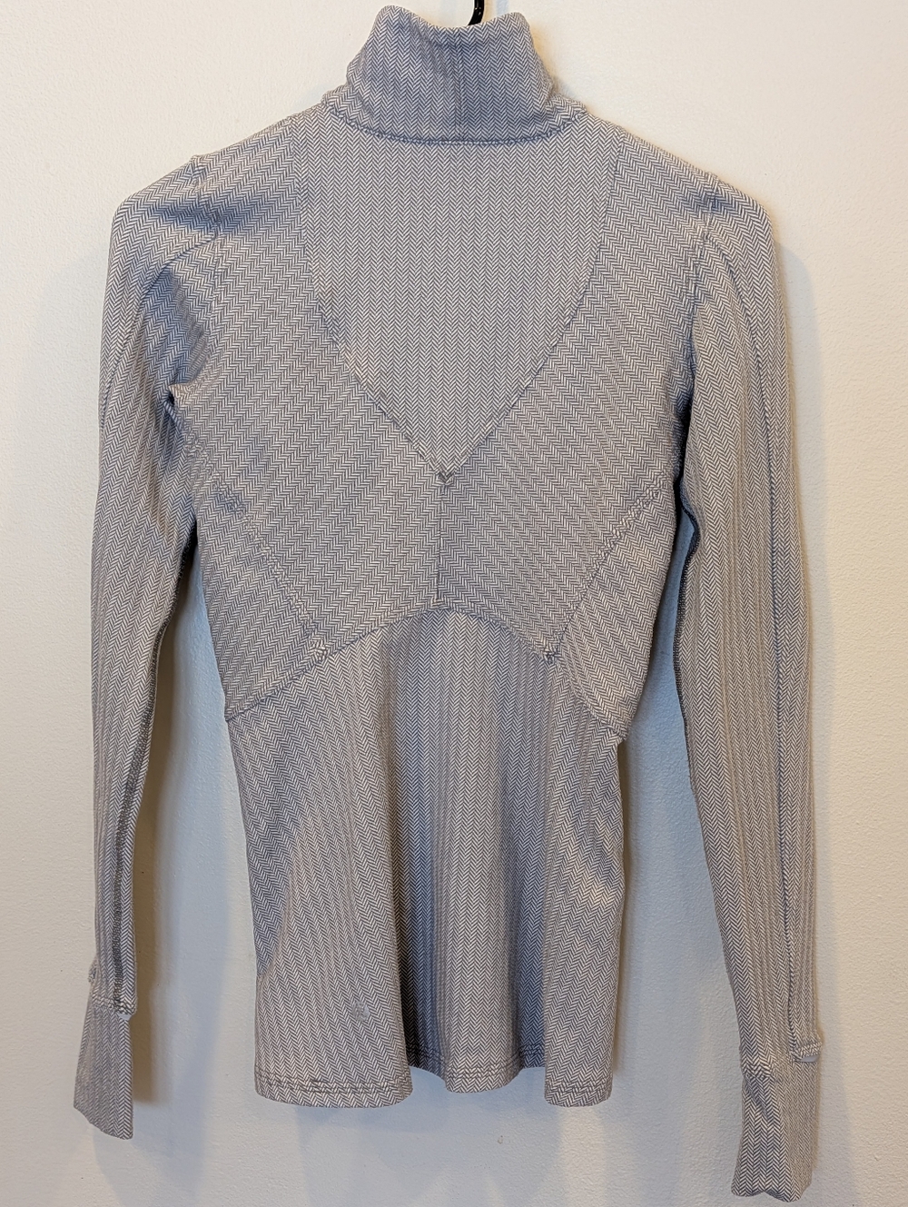 Lululemon Kanto Catch Me Light Gray Half-Zip Active Pullover Herringbone Size 2 - Picture 5 of 7